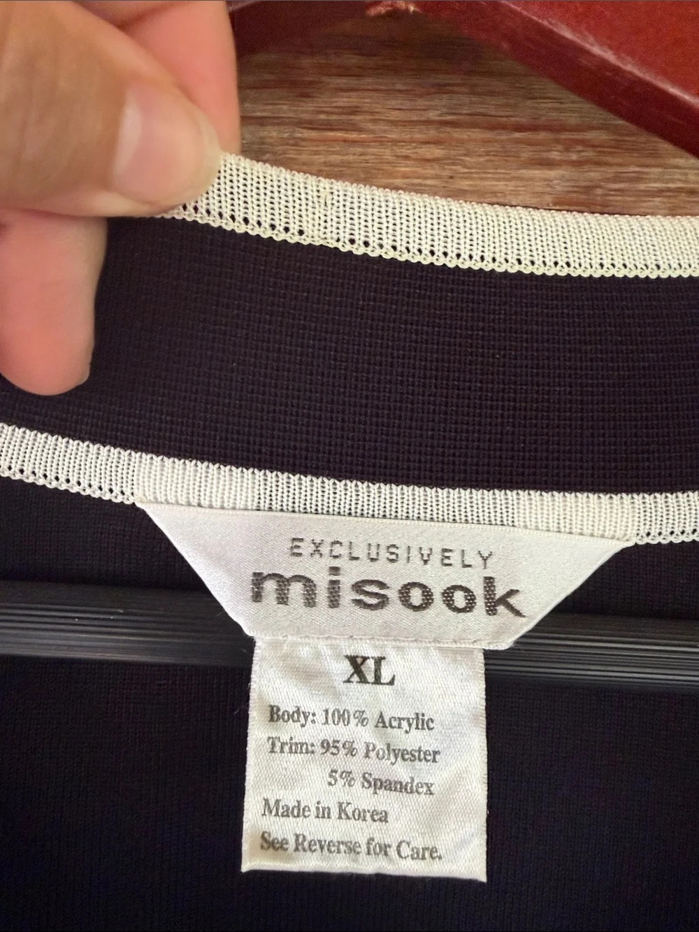 Misook Black and White Zebra-Panel Zip Front Sweater Jacket